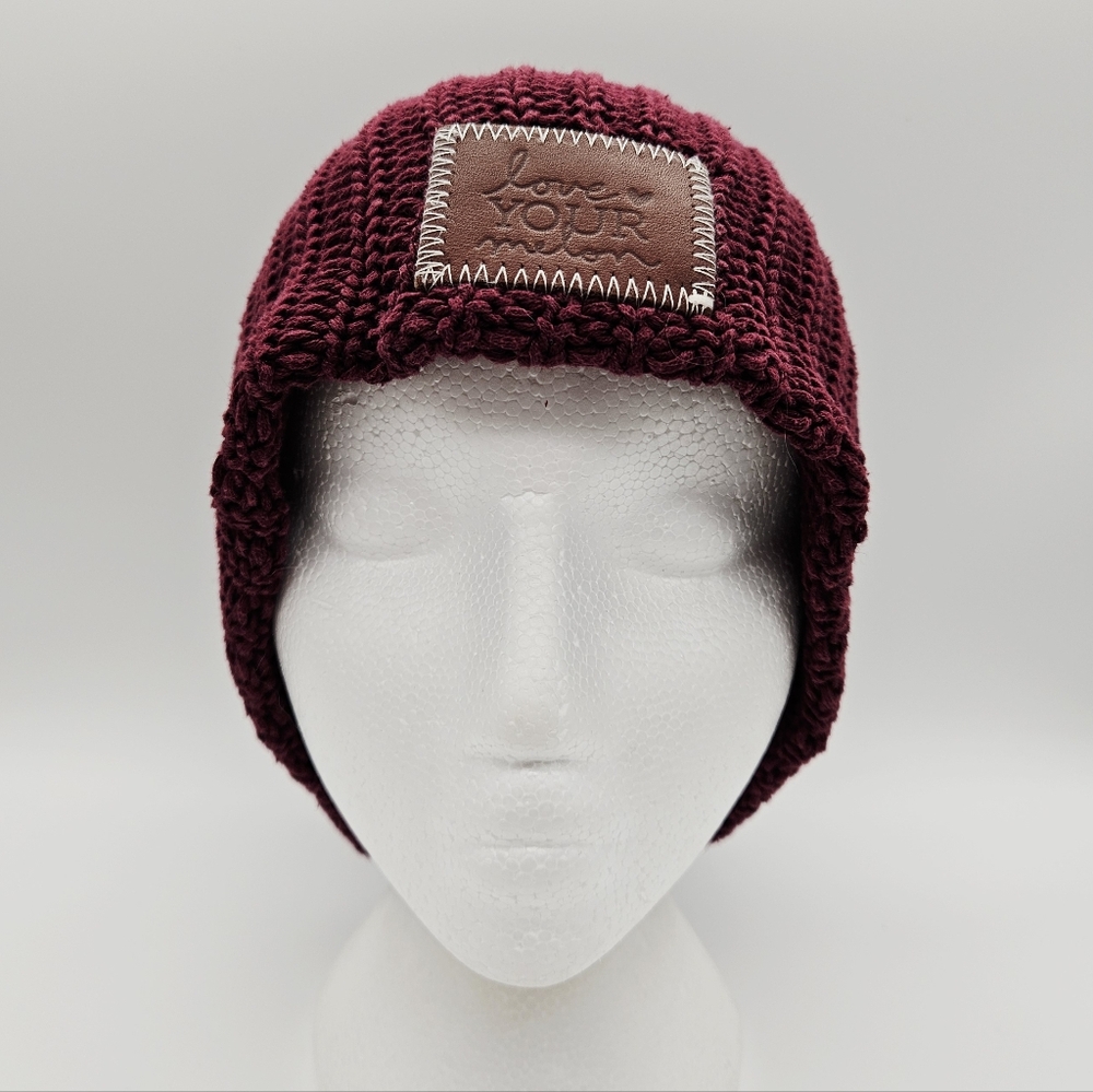 LOVE YOUR MELON | burgundy knit beanie toque winter hat